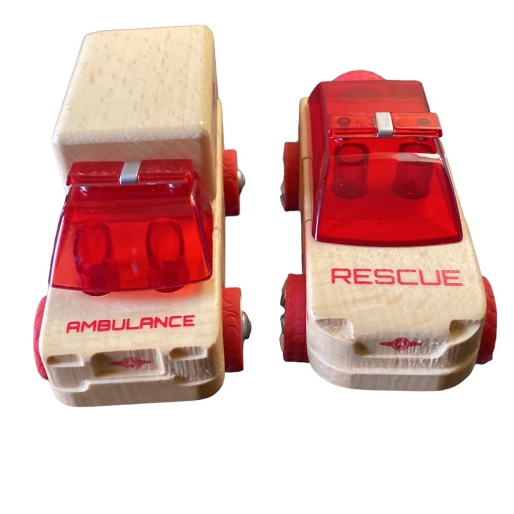 Automoblox Mini Rescue Wooden Mix-and-Match Vehicles Build and Rebuild Vehicles